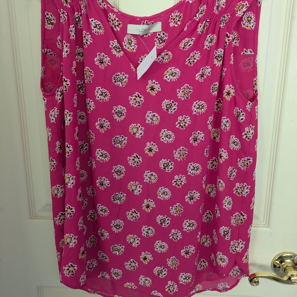 LOFT Pink Floral Women's Top